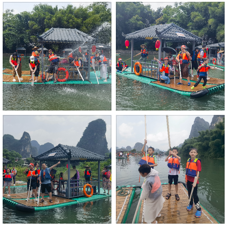 遇龙河坐竹筏