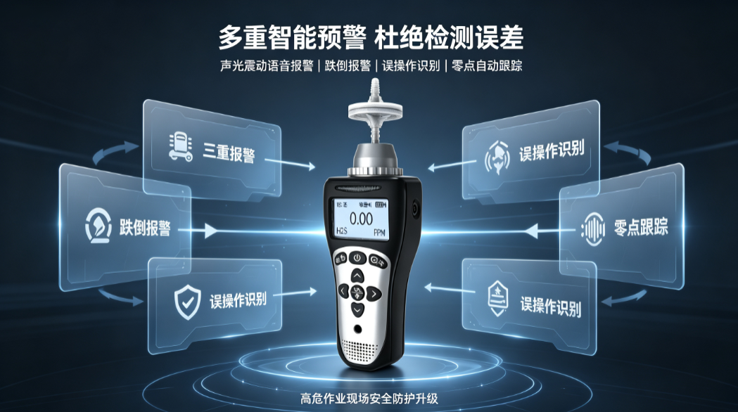 工况灵活适配、多重安全防护，BTYQ-MS104K-L便携式气体检测仪，有限空间作业检测优选