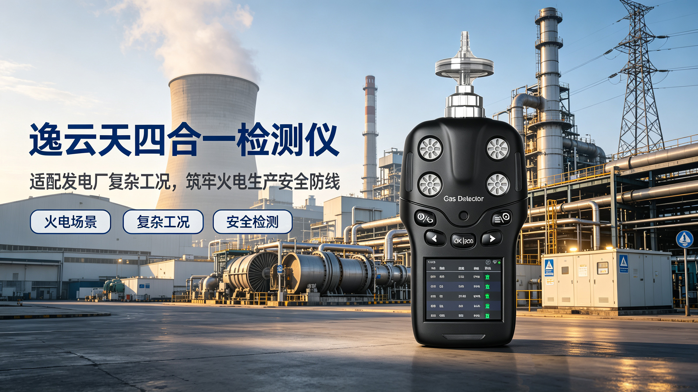 适配发电厂复杂工况，逸云天四合一检测仪筑牢火电生产安全防线